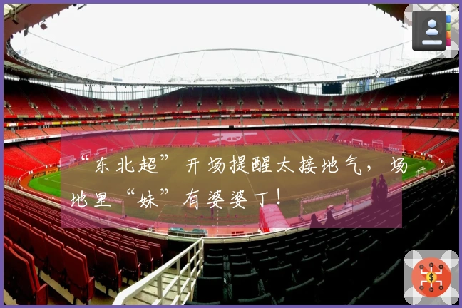 “东北超”开场提醒太接地气，场地里“妹”有婆婆丁！